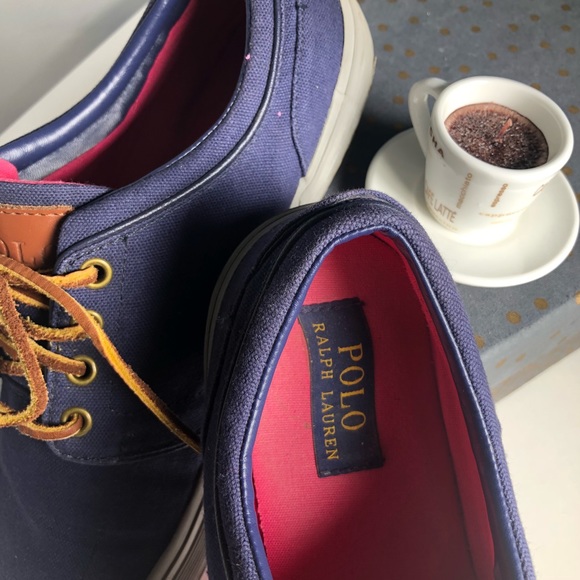 Polo Ralph Lauren Faxon Sport Leather Sneakers - Picture 4 of 8